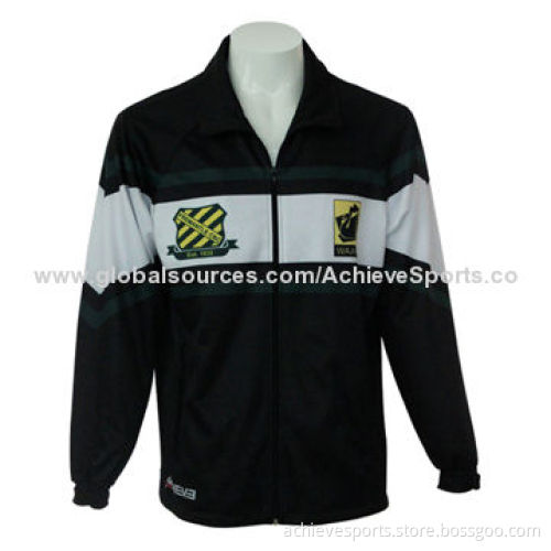 Top Brand Men's Sports Tracksuit with 100% Polyester Material, Warm-up Track